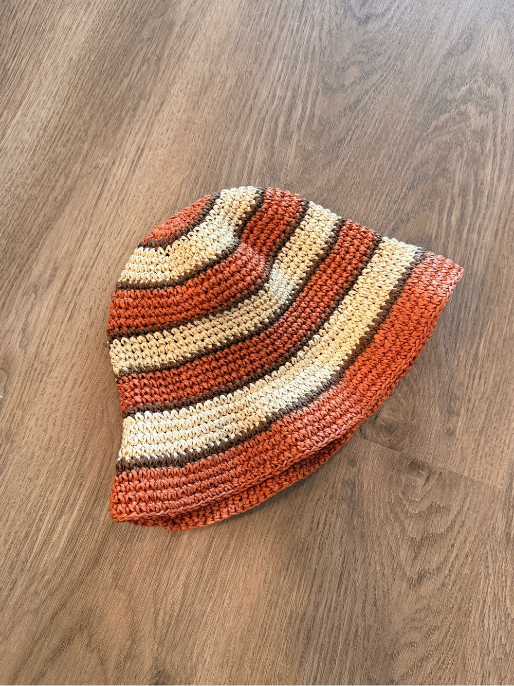 knit stripe summer hat